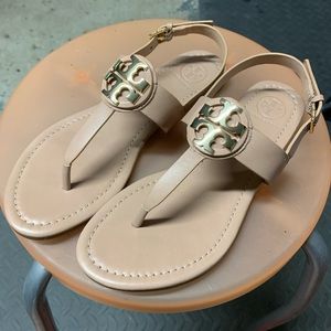 Tory Burch Leather T Strap Sandal - Like New